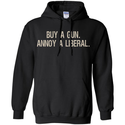 Gun Lovers T-shirt Buy A Gun Annoy A Liberal Black