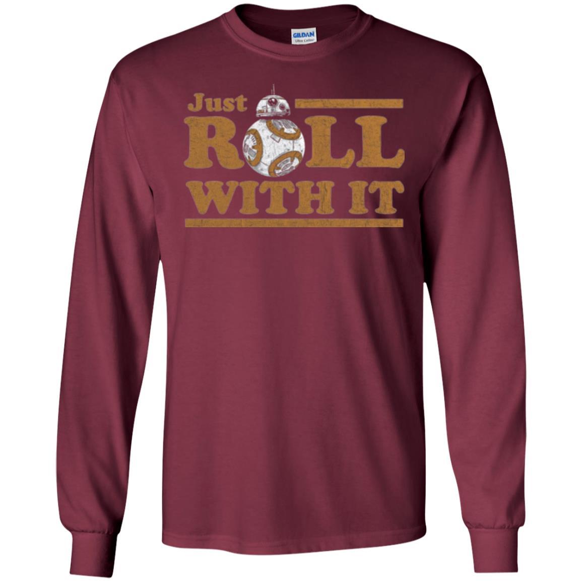Movie T-Shirt Just Roll With You Maroon