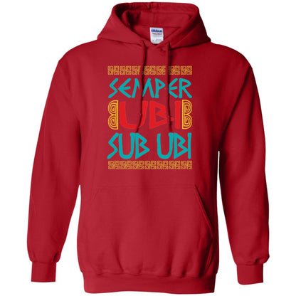 Funny Quote Latin T-shirt Semper Ubi Sub Ubi Red