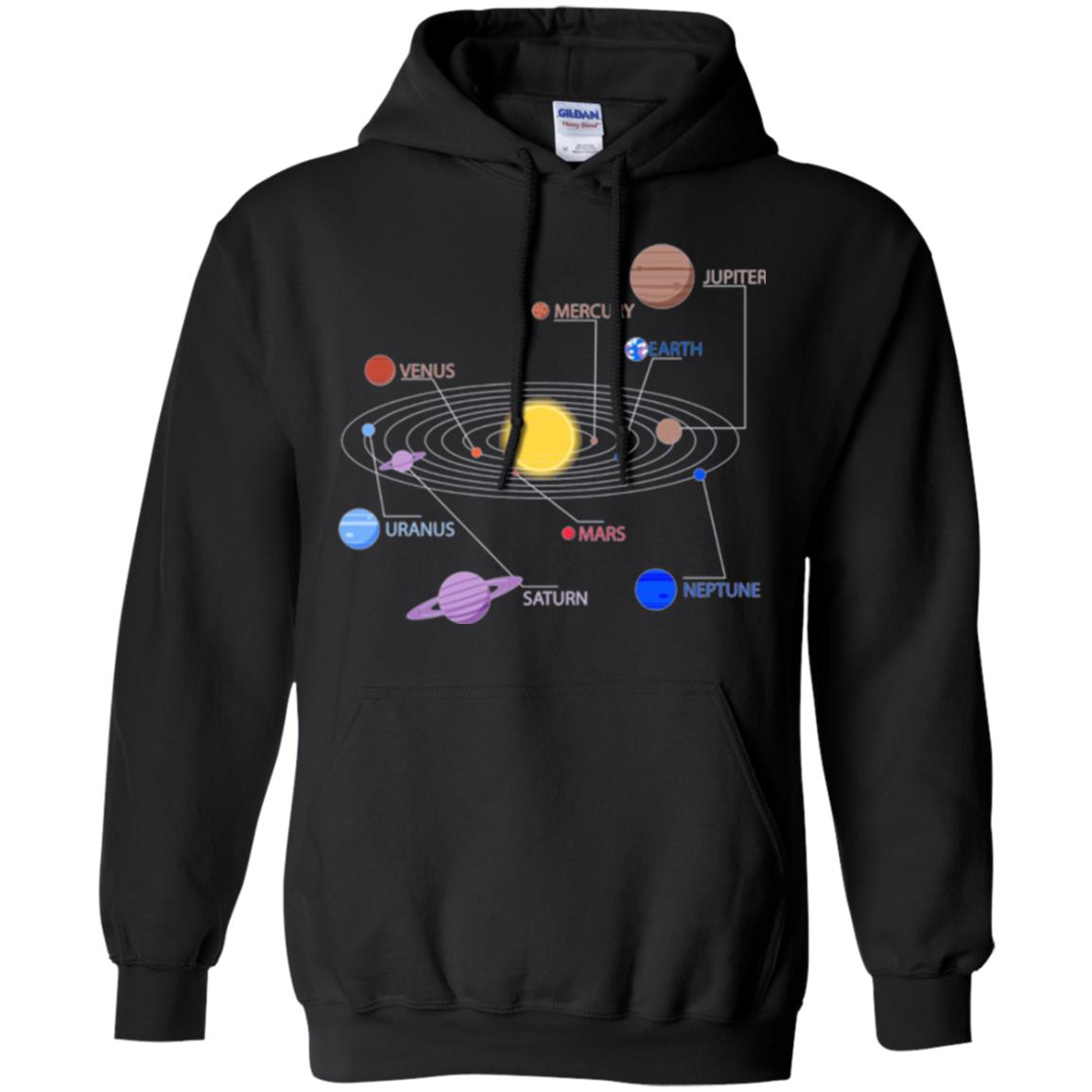 Solar System T-shirt Black