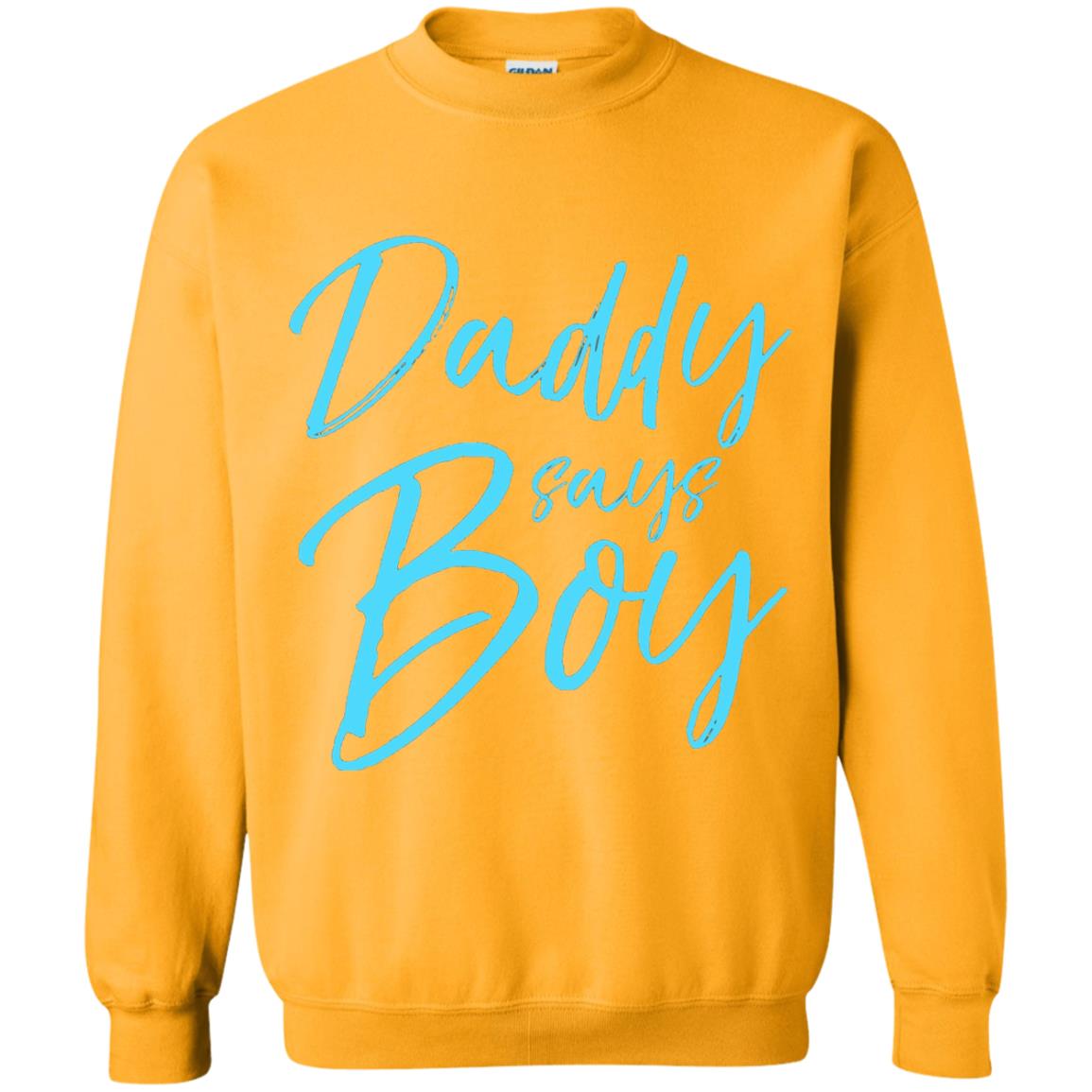 Daddy Says Boy Blue Gender Reveal Announcement Gold