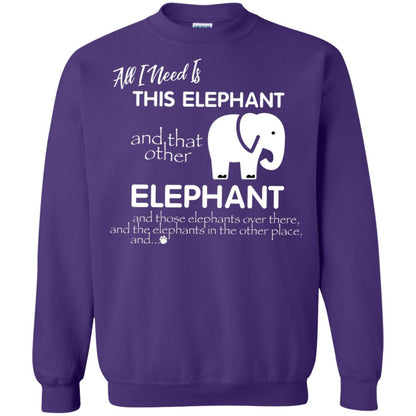 All I Need Is This Elephant And That Other Elephant Shirt For Elephant Lovers Purple