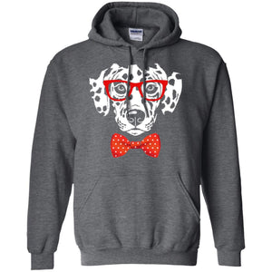 Dog Lover T-shirt Hipster Dog Dalmatian Wearing Glasses