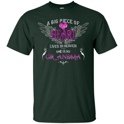 A Big Piece Of My Heart Lives In Heaven She Is My Grandma Grandchildren Gift Shirt Forest