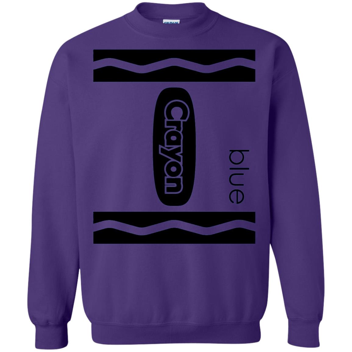 Blue Crayon Halloween Couple Friend Group Costume T-shirt Purple