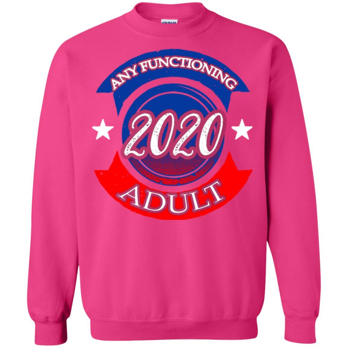 American Election Bumper T-shirt Any Functioning Adult 2020 Heliconia