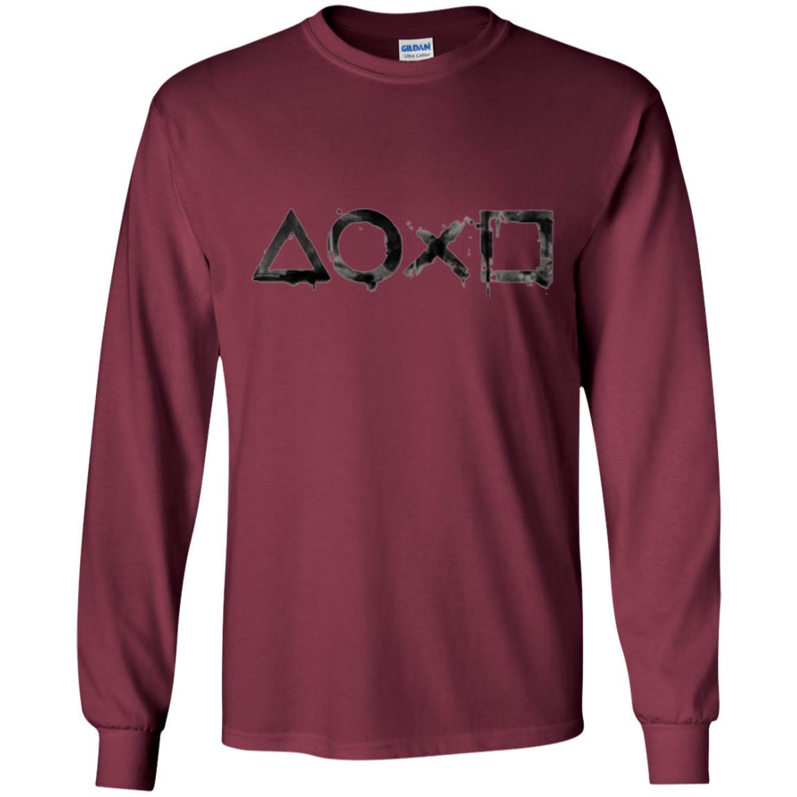 Gamer T-shirt Playstation Ink Wash 2 Maroon