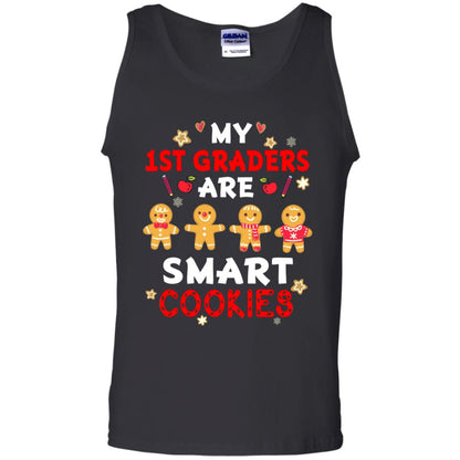 My 1st Graders Are Smart Cookies X-mas Gift Shirt For First Gradeteachers Black