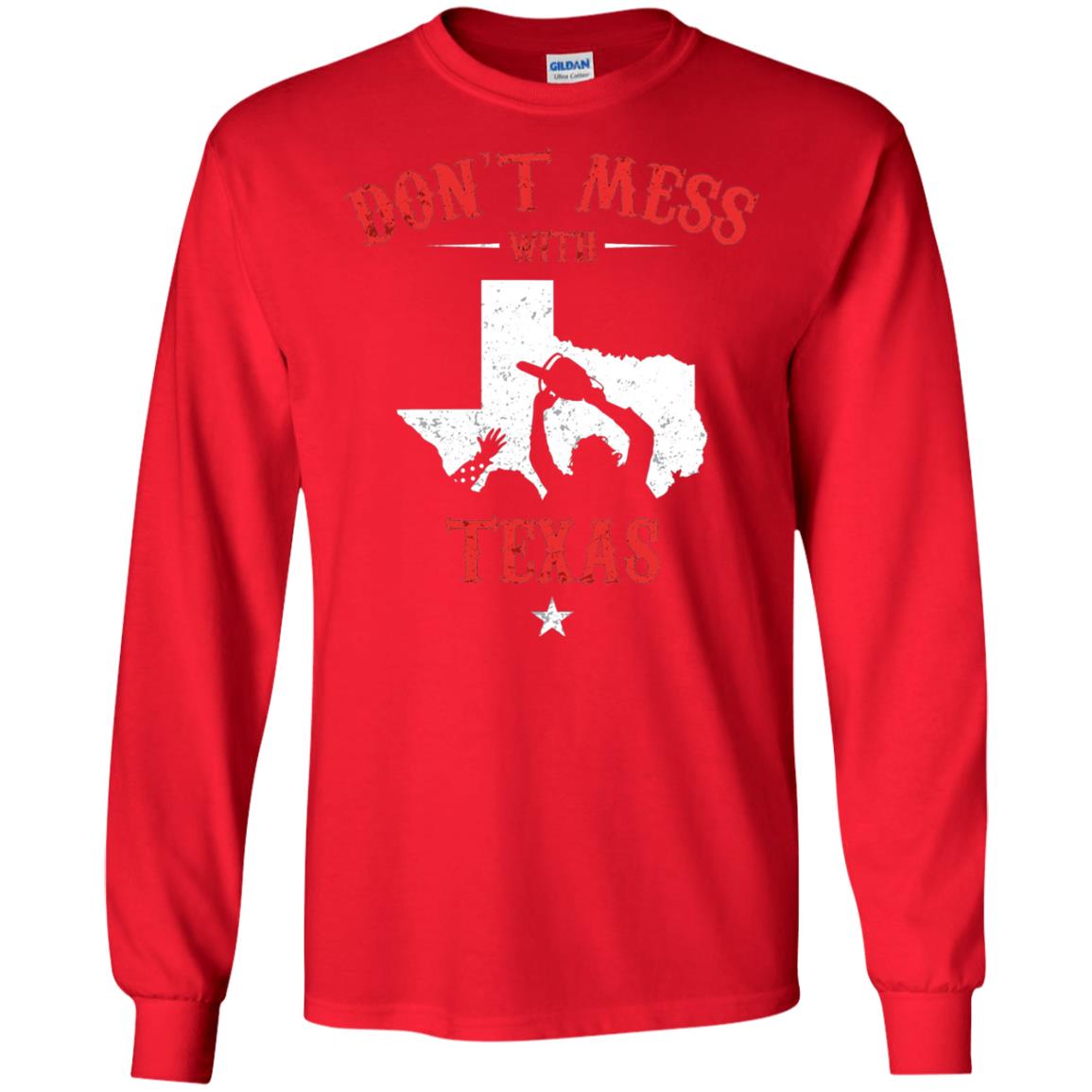 Don_t Mess With Texas Chainsaw T-shirt Red