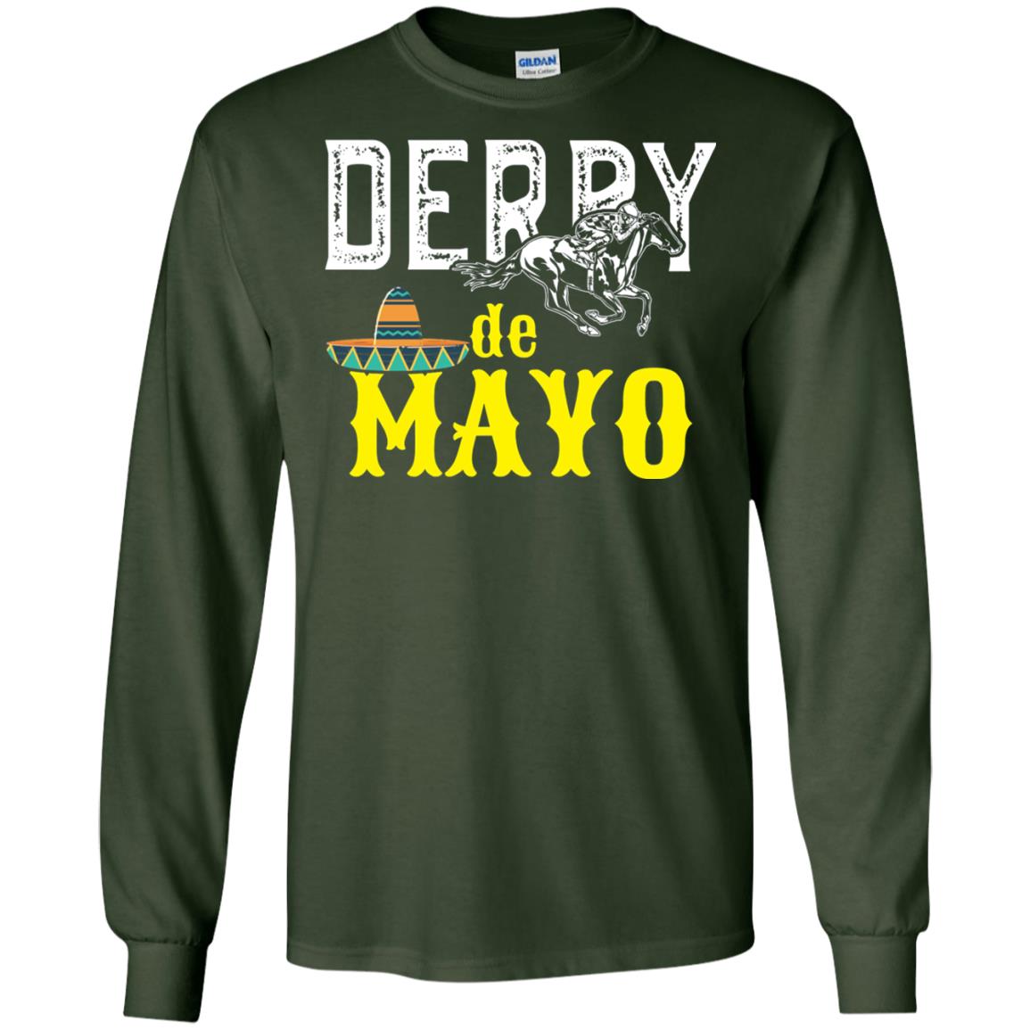 Cinco Derby De Mayo Horse Race Shirt Forest Green