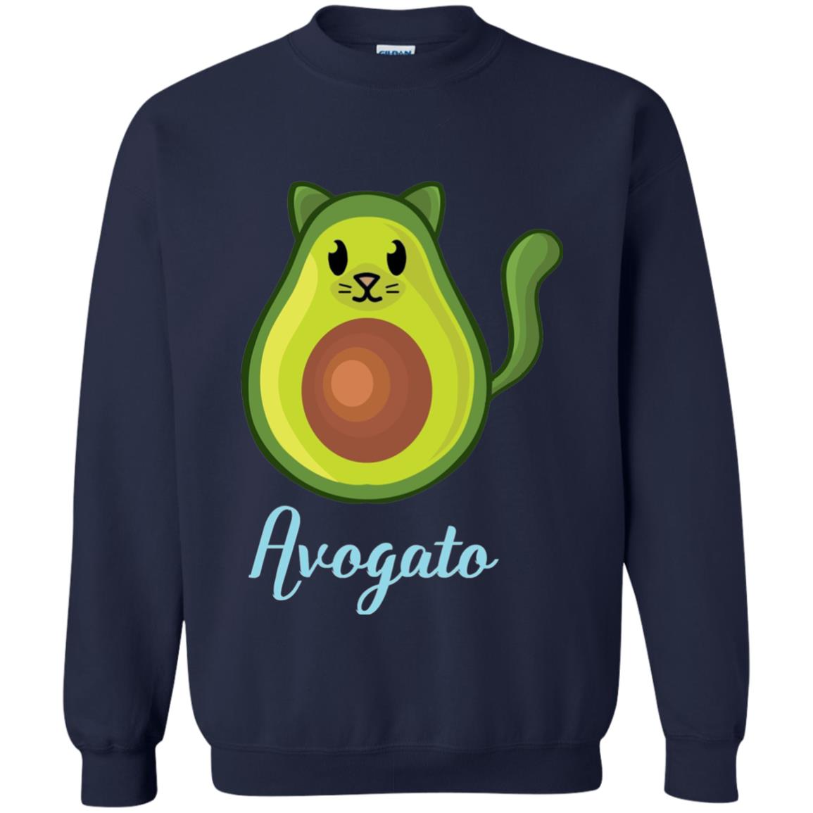Avogato Avocado Cat Funny Avocato T-shirt Navy