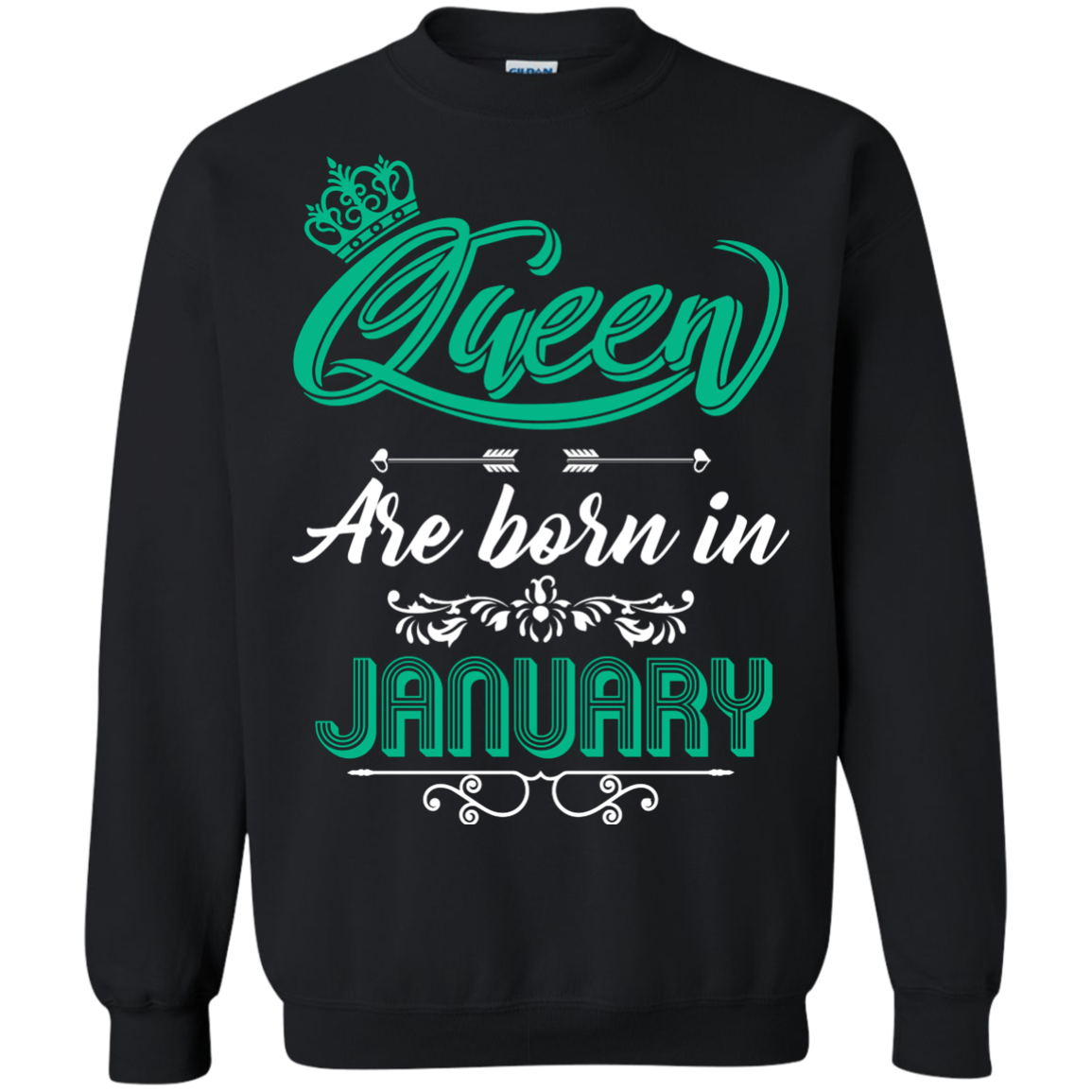 Brithday T-Shirt Queen Are Born In January Black
