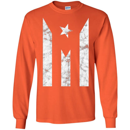 Boricua T-shirt Puerto Rico Black Flag T-shirt Orange