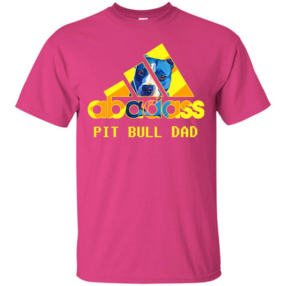 Abadass Pit Bull Dad Daddy Loves Pitbull Shirt Heliconia