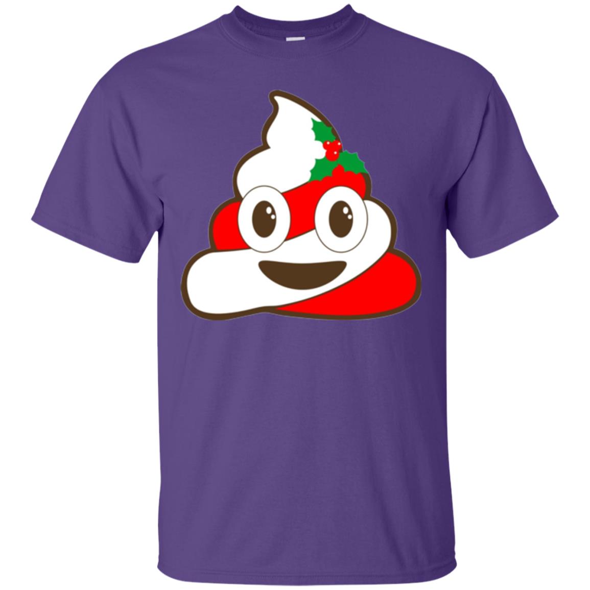 Christmas T-shirt Funny Poop Emojis Purple