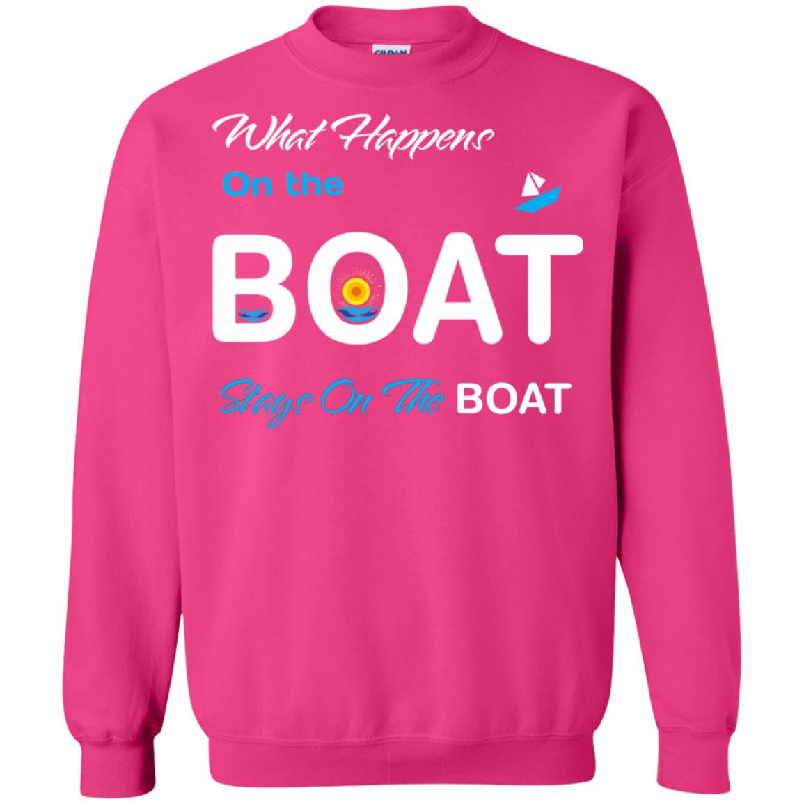 What Happens On The Boat Stay On The Boat Summer Vacation Shirt Heliconia
