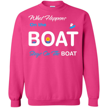 What Happens On The Boat Stay On The Boat Summer Vacation Shirt Heliconia