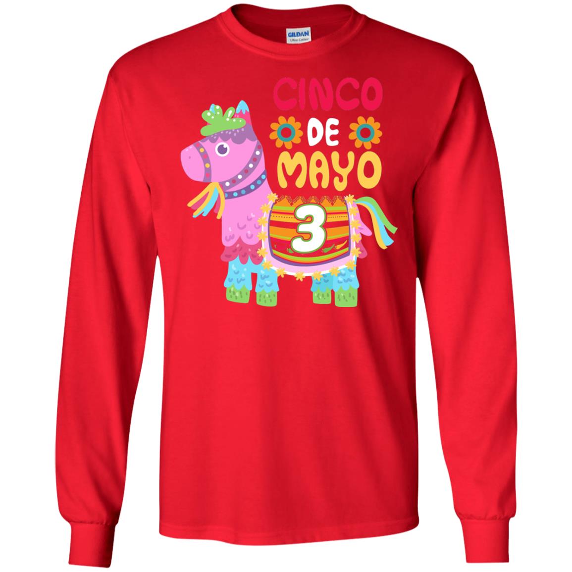 Cinco De Mayo Pinata Jockeys Horse Race 3rd Birthday T-shirt Red