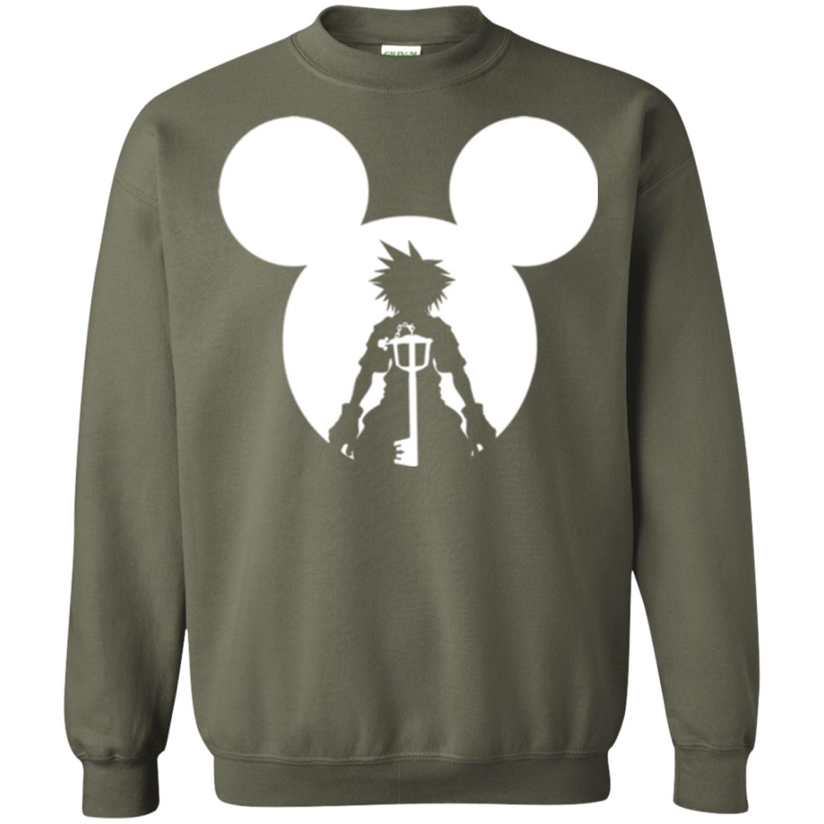 Mickey Lovers T-shirt Disney Kingdom Hearts Military Green