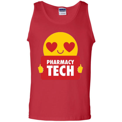 Pharmacy Tech T-shirt Heart Eye Emoji Red