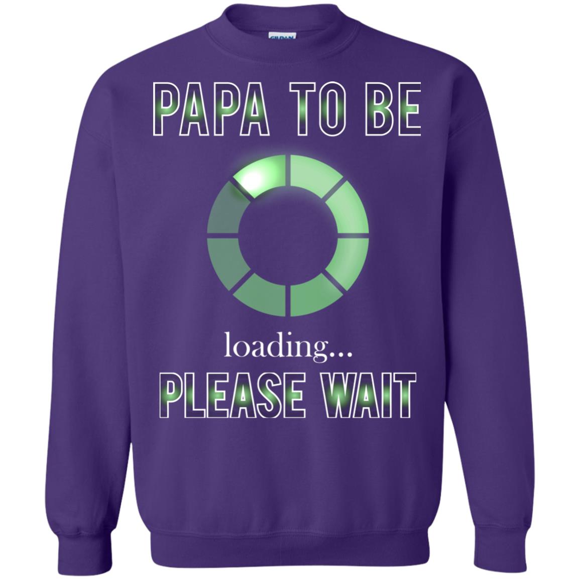 Papa To Be Loading Please Wait T-shirt Purple