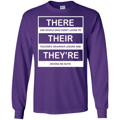 There Are People Who Don_t Listen To Their Teacher Student T-shirt Purple