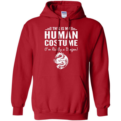 Dargon T-shirt This Is My Human Costume I_m Really A Dragon Red