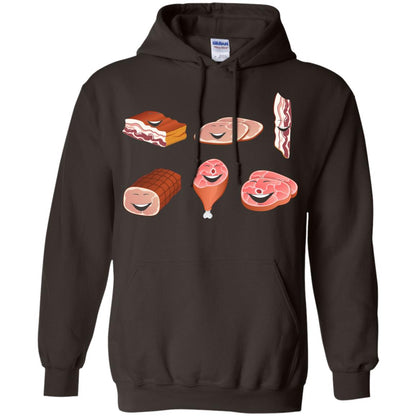 Funny Bbq T-shirt Meat Family Dark Chocolate