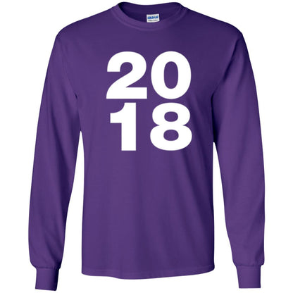 Happy New Year T-shirt 2018 New Year Party T-shirt Purple