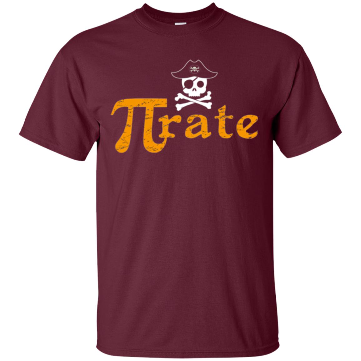 Math Pirate Pi Day T-shirt Funny Math Pirate Maroon
