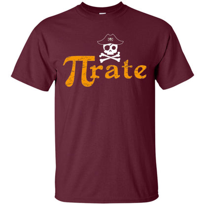 Math Pirate Pi Day T-shirt Funny Math Pirate Maroon