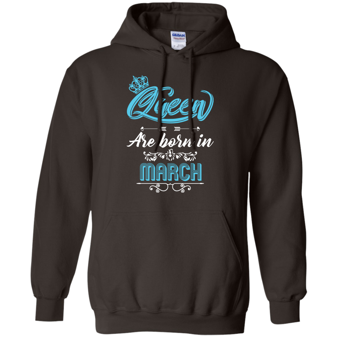 Brithday T-Shirt Queen Are Born In March Dark Chocolate
