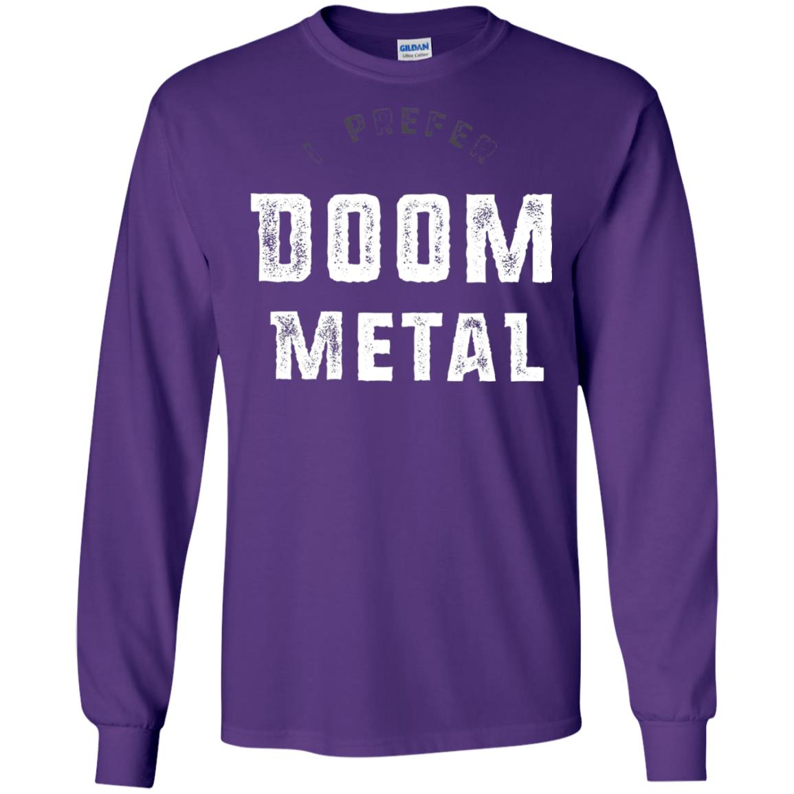 I Prefer Doom Heavy Metal Shirt Purple