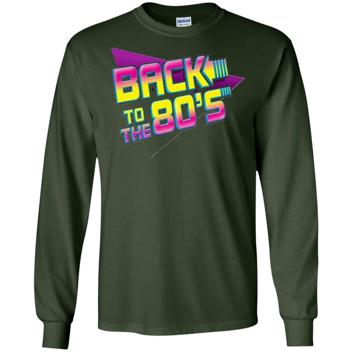 Back To The 80s Graphic Retro Novelty T-shirt Forest Green