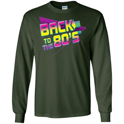 Back To The 80s Graphic Retro Novelty T-shirt Forest Green