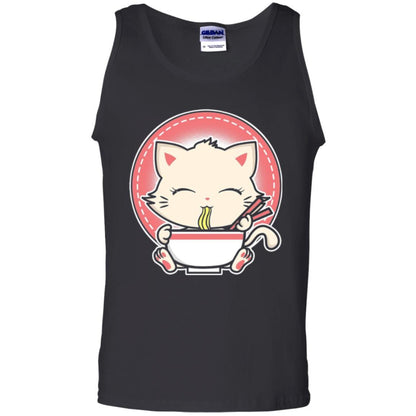 Anime T-shirt Kawaii Japanese Cat Ramen