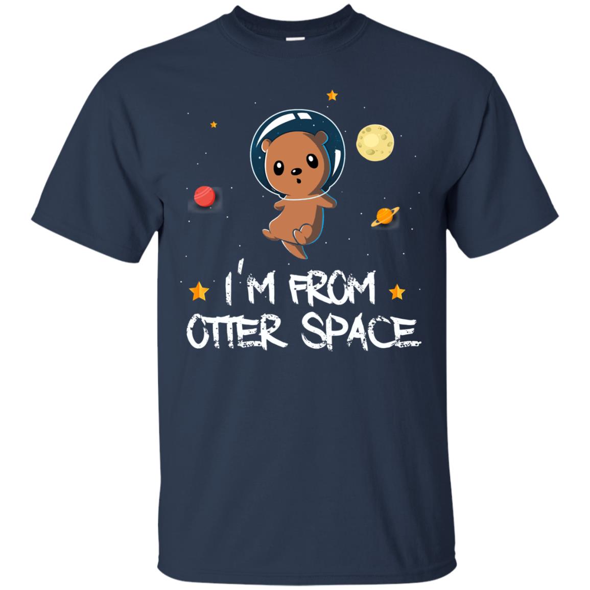 I_m From Otter Space Lovely Otter T-shirt Navy