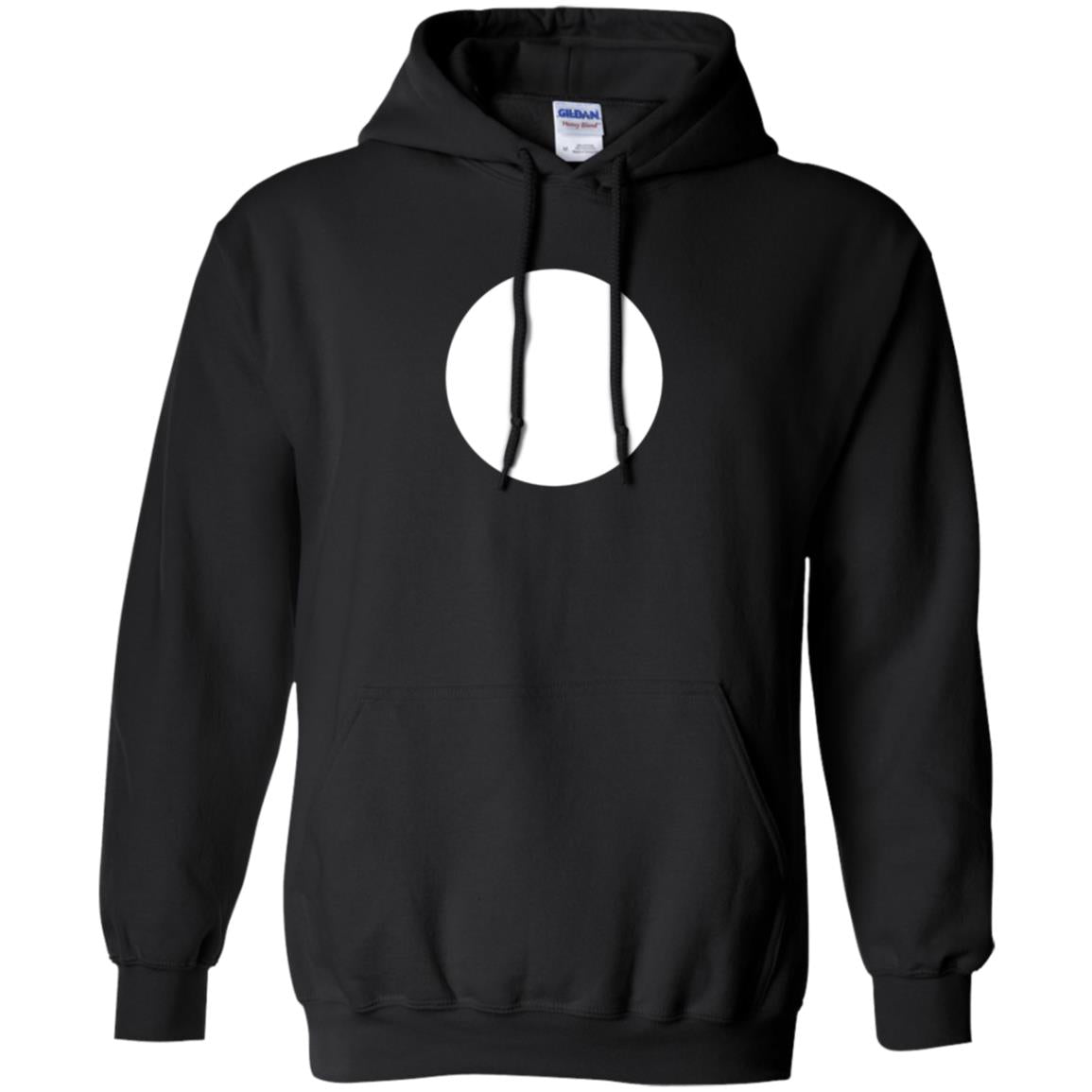 Big White Dot T-shirt Black
