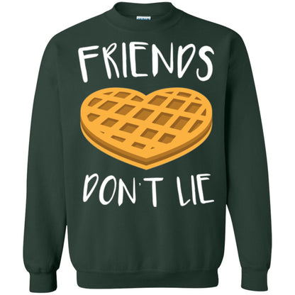 Funny Waffle T-shirt Friends Don_t Lie Forest Green