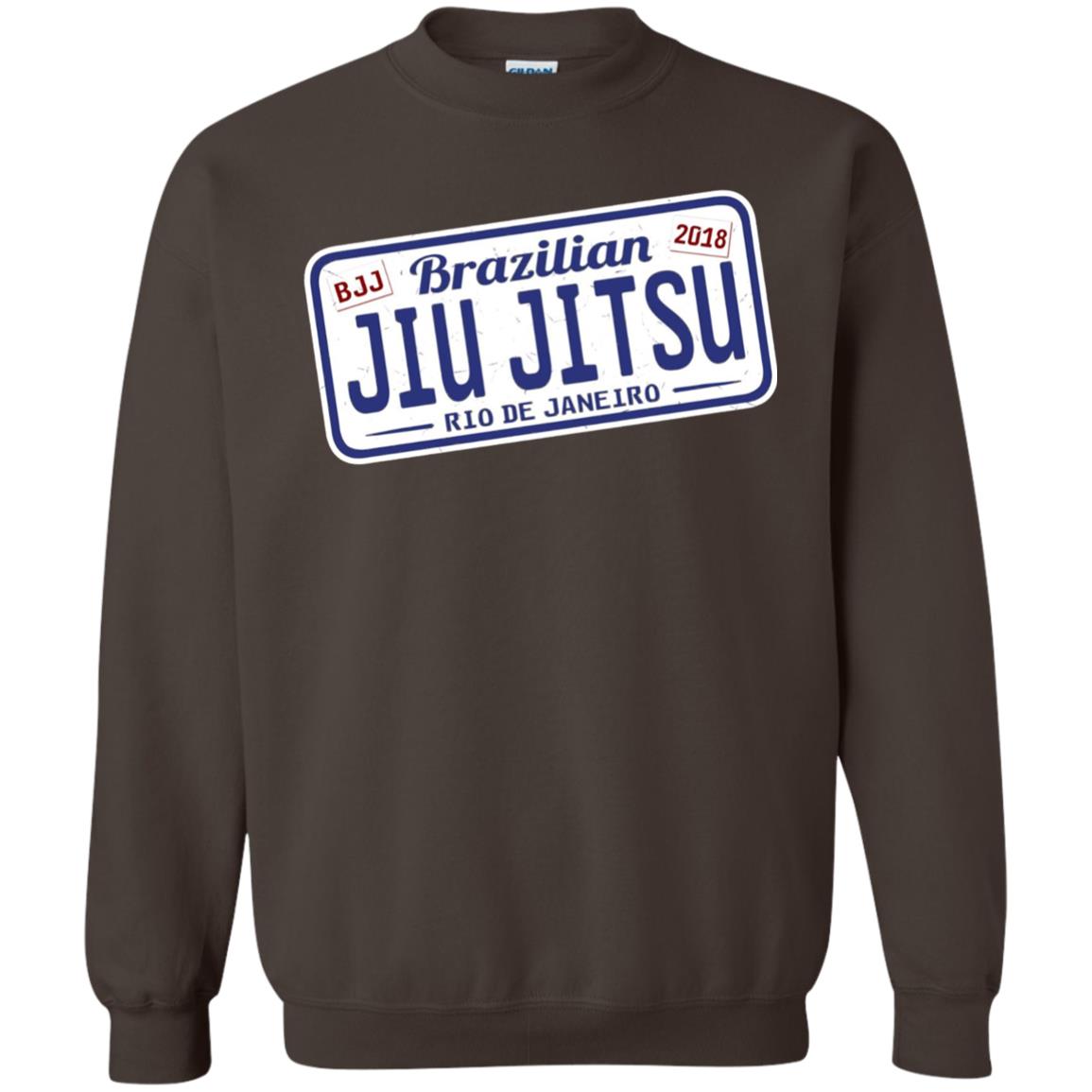 Funny Jiu Jitsu Bjj License Plate T-shirt Dark Chocolate
