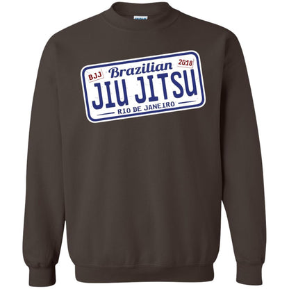 Funny Jiu Jitsu Bjj License Plate T-shirt Dark Chocolate
