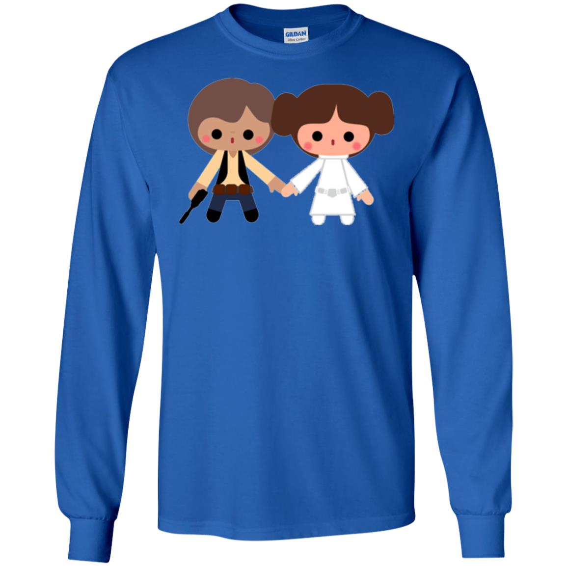 Cartoon T-shirt Han Solo Princess Leia Royal