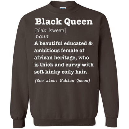 African Pride Melanin Educated T-shirt Black Queen Definition Dark Chocolate