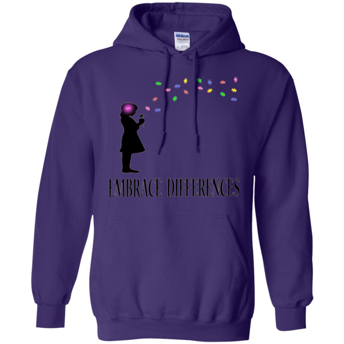 Embrace Differences Shirt Proud Autism Awareness T-shirt Purple