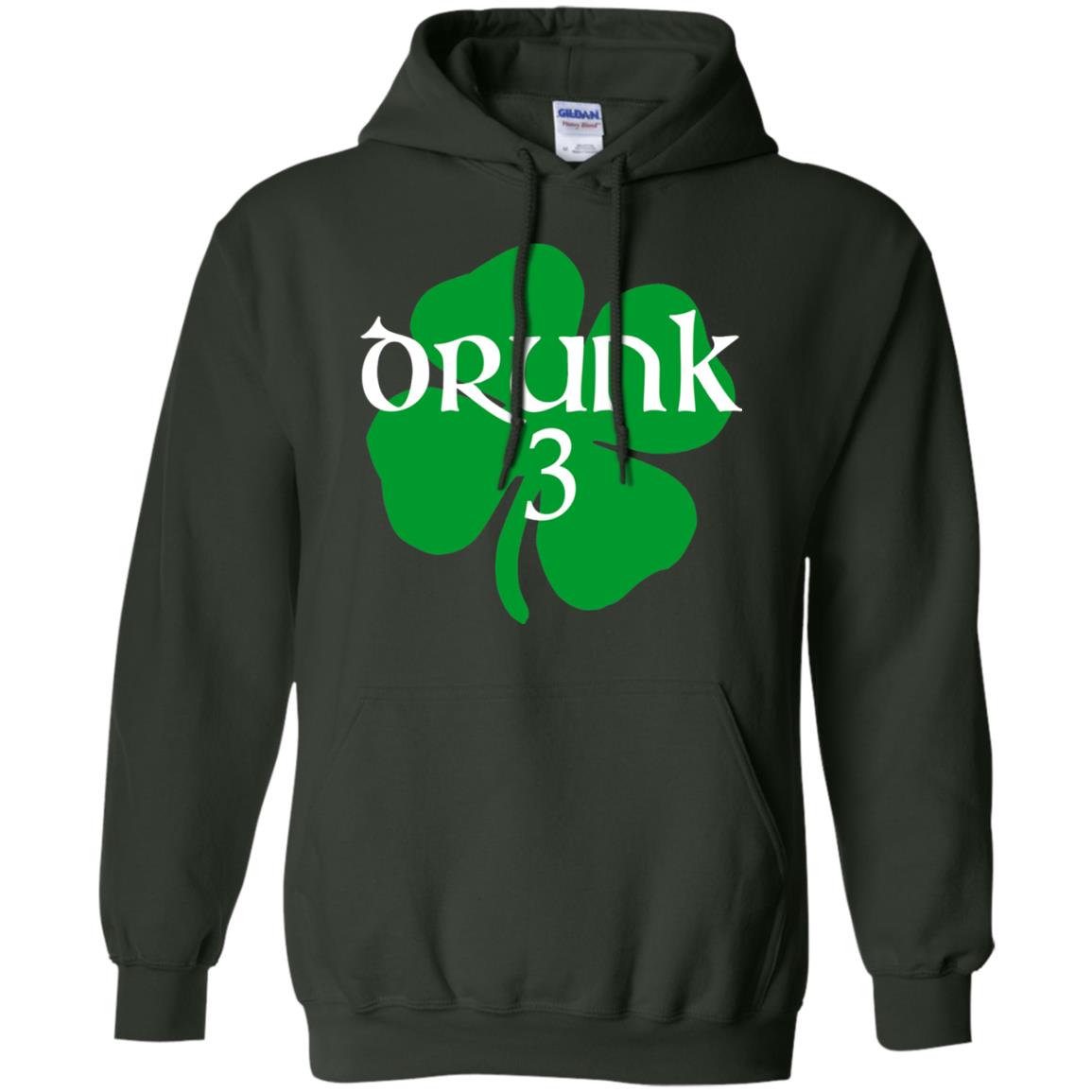 Drunk 3 Lucky Thing St. Patrick_s Day Irish T-shirt Forest Green