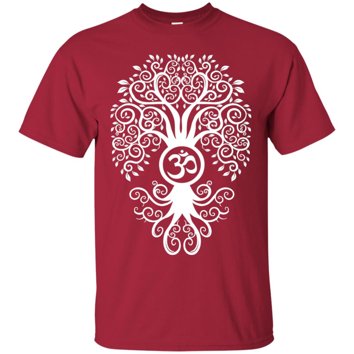 White Bodhi Tree Yoga Tshirt Cardinal