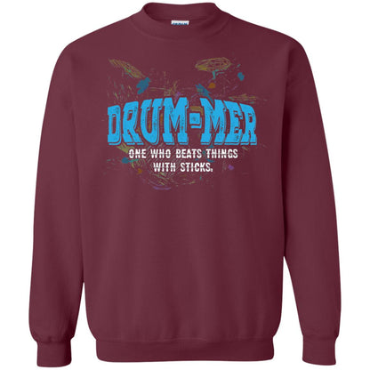Drummer Definition T-shirt Drummer One Who Beats Things With Stick Maroon