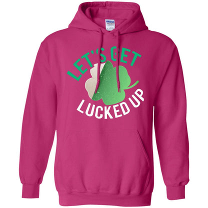 Let's Get Lucked Up Shamrocks Saint Patrick's Day T-shirt Heliconia
