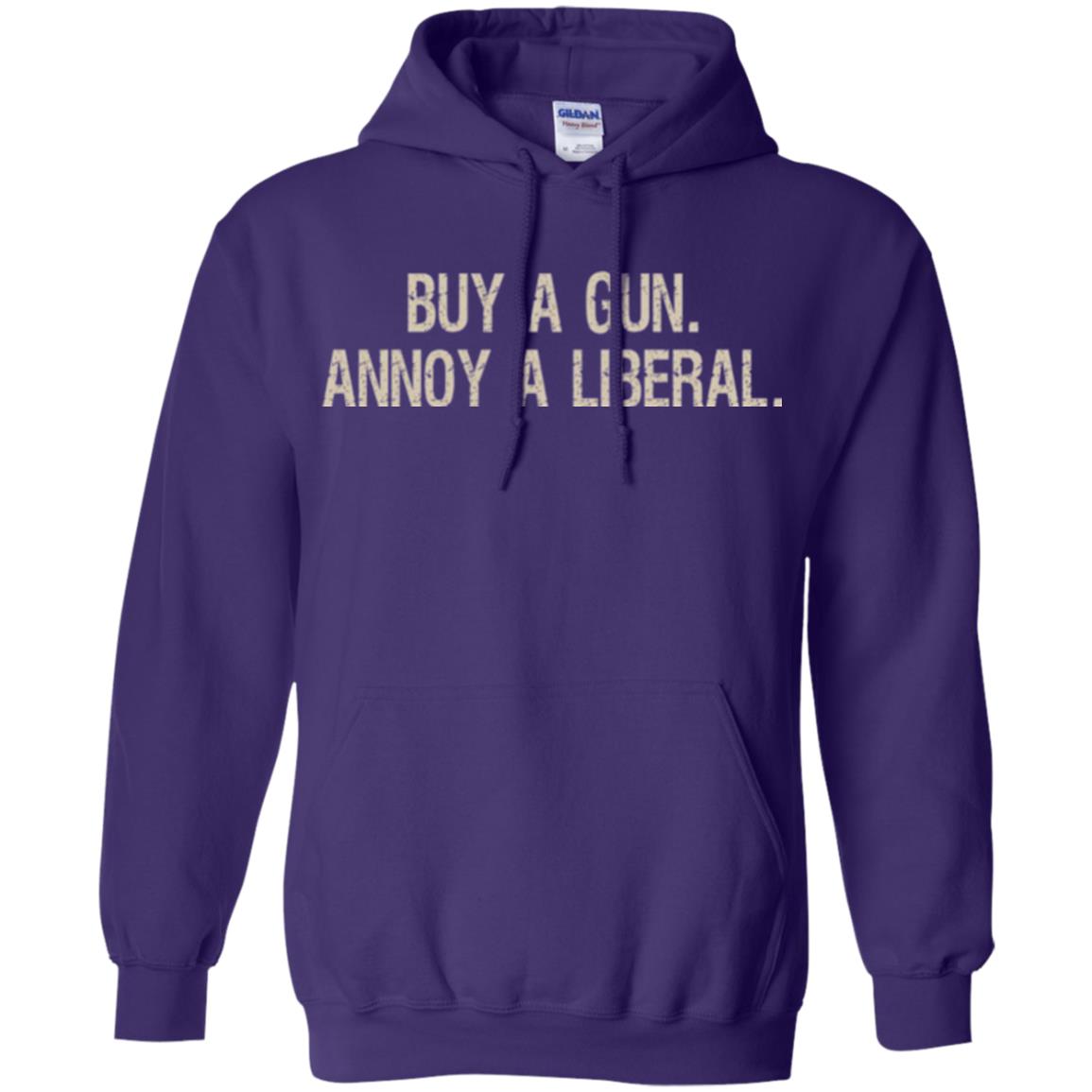 Gun Lovers T-shirt Buy A Gun Annoy A Liberal Purple