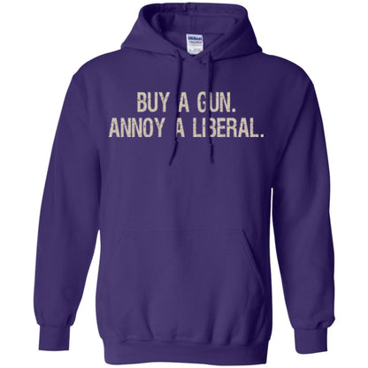 Gun Lovers T-shirt Buy A Gun Annoy A Liberal Purple